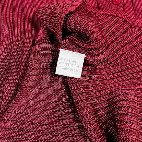 NEW Jones & Co. Rayon Classic Longline V Neck Button Front Semi Sheer Sweater S - Picture 10 of 15